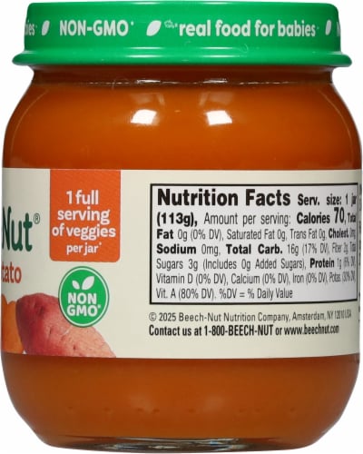 Beech-Nut Stage 2 Naturals Baby Food Jar Sweet Potato - Sweet Potato