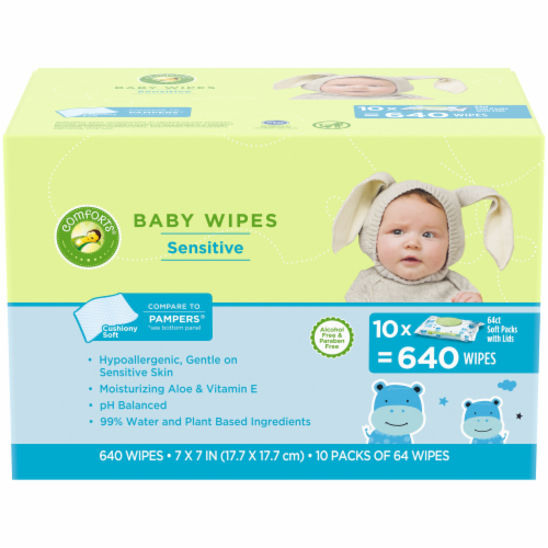 Comforts Sensitive Baby Wipes - 640 Count