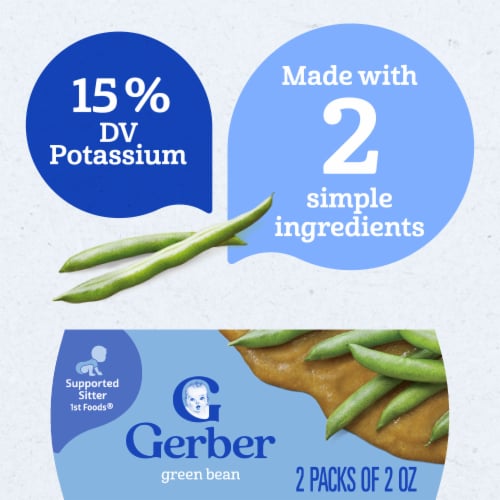 Gerber 1st Foods Baby Food Green Bean Tubs - Green Bean
