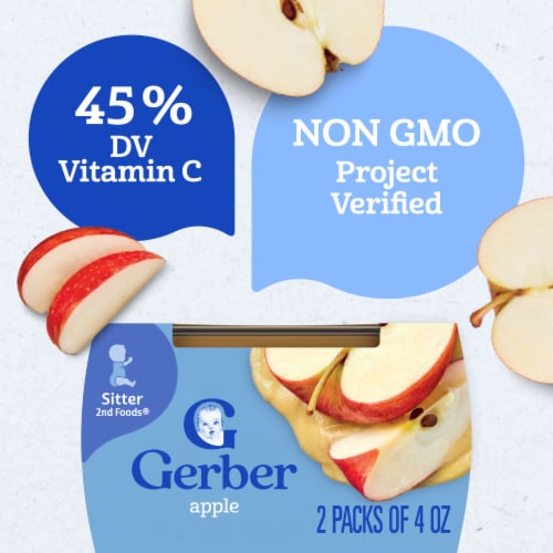 Gerber Stage 2 Baby Food Apple Puree Tubs Baby Puree - Apple