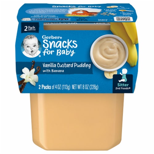 Gerber Stage 2 Baby Food Vanilla Custard with Banana Tub Baby Puree - Vanilla Custard with Banana