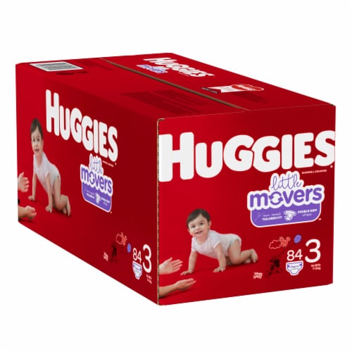 Huggies Little Movers Baby Diapers, Size 3 (16-28 lbs) - Size 3 / 84 Count