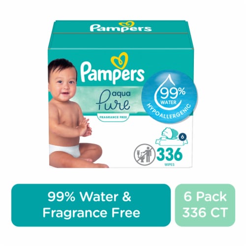Pampers Aqua Pure Sensitive Baby Wipes - 336 count