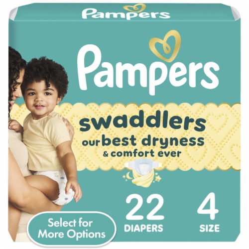 Pampers Swaddlers Baby Diapers Size 4 (22-37 lbs) - Size 4 / 22 ct