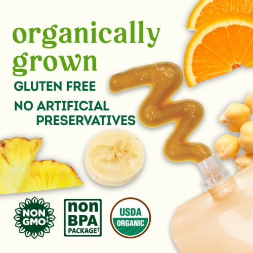 Simple Truth Organic Stage 2 Banana Orange Pineapple Chickpea Baby Food Pouch - Banana Orange Pineapple Chickpea