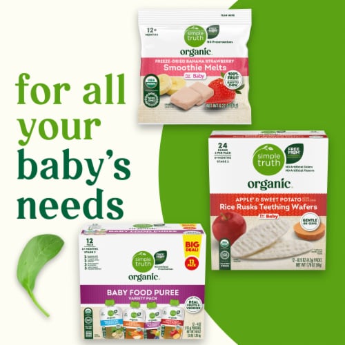 Simple Truth Organic Stage 2 Pear Spinach Pea Baby Food Pouch - Pear Spinach Pea