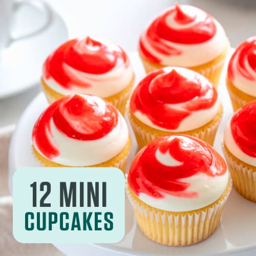 Bakery Fresh Vanilla Mini Cupcakes - Strawberry