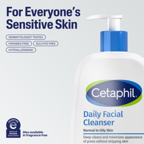 Cetaphil Daily Facial Cleanser for Combination to Oily, Sensitive Skin - Cetaphil Daily Facial Cleanser for Combination to Oily, Sensitive Skin