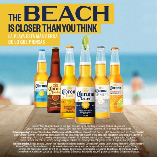 Corona Extra Mexican Lager Import Beer - 12 Bottles