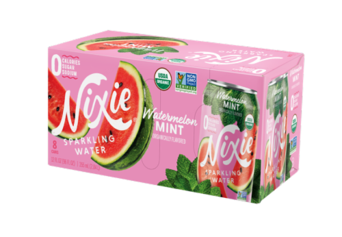Nixie Watermelon Mint Flavored Sparkling Water Cans - Nixie Watermelon Mint Flavored Sparkling Water Cans