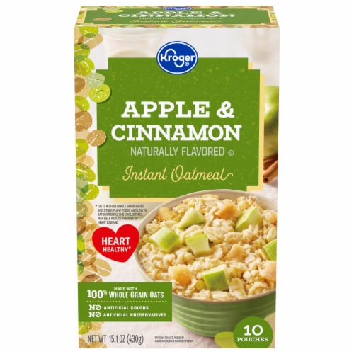Kroger® Naturally Flavored Maple and Brown Sugar Instant Oatmeal - Apple & Cinnamon