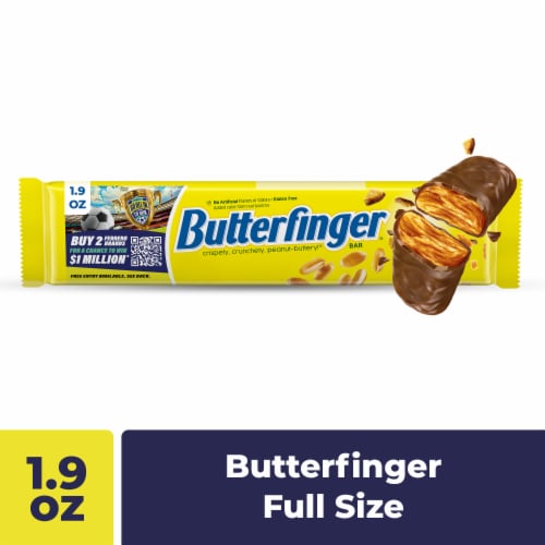 Butterfinger Full Size Candy Bar Crispety Crunchety Peanut-Buttery On-The-Go Sweet Treat - 1.9 oz selected
