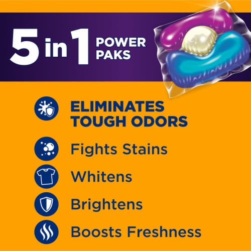 ARM & HAMMER Plus OxiClean with Odor Blasters Fresh Burst Laundry Detergent 5-in-1 Power Paks - 42 ct