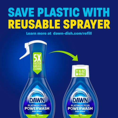 Dawn Platinum Powerwash Starter Kit Fresh Scent Spray Dish Soap - Apple