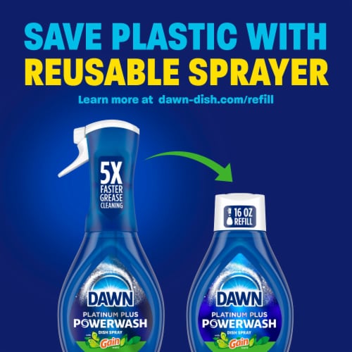 Dawn Platinum Powerwash Starter Kit Fresh Scent Spray Dish Soap - Gain