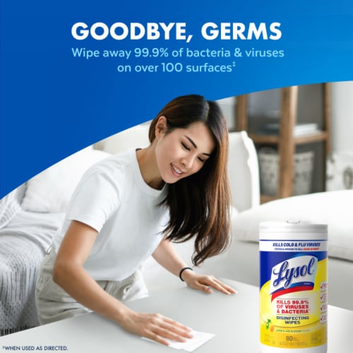 LYSOL® Disinfecting Wipes Lemon & Lime Blossom® Cannister - LYSOL® Disinfecting Wipes Lemon & Lime Blossom® Cannister