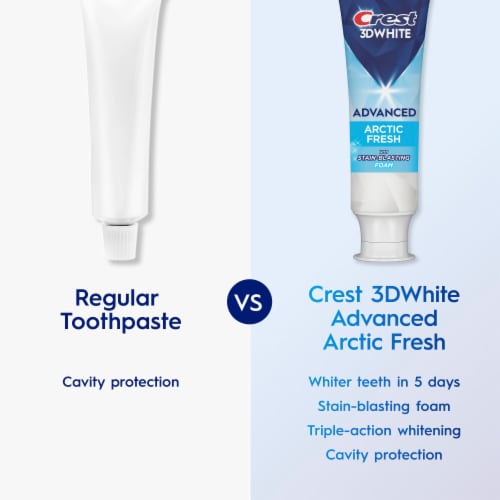 Crest 3DWhite Advanced Teeth Whitening Toothpaste, Arctic Fresh, 3.3 oz, Pack of 3 - Arctic Fresh / 2 Pack