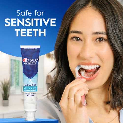 Crest 3DWhite Advanced Teeth Whitening Toothpaste, Arctic Fresh, 3.3 oz, Pack of 3 - Arctic Fresh / 4.9 oz