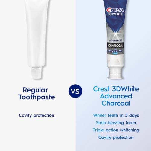 Crest 3DWhite Advanced Teeth Whitening Toothpaste, Arctic Fresh, 3.3 oz, Pack of 3 - Charcoal / 3.3 oz
