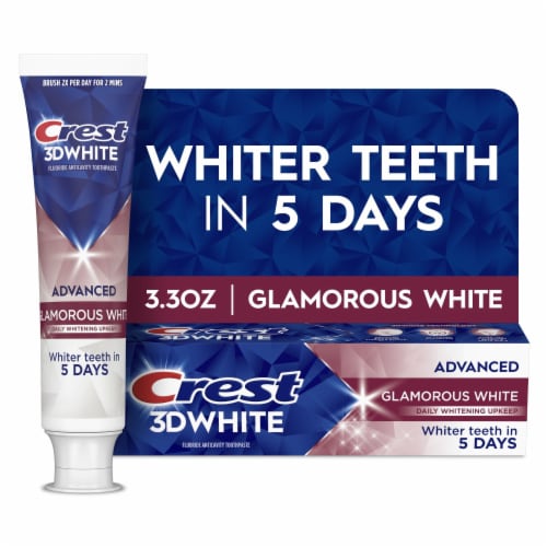 Crest 3DWhite Advanced Teeth Whitening Toothpaste, Arctic Fresh, 3.3 oz, Pack of 3 - Glamorous White / 3.3 oz
