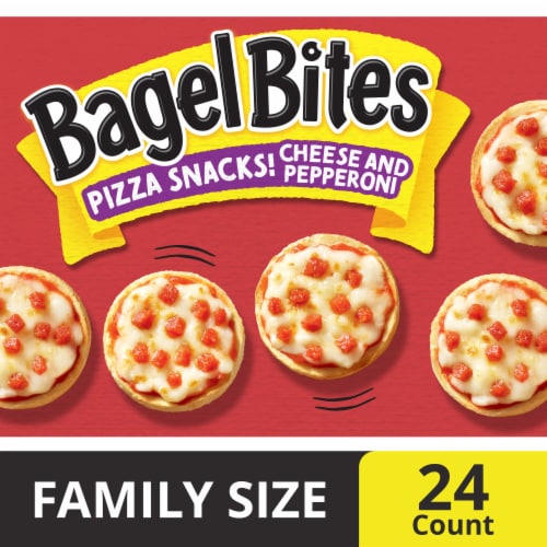Bagel Bites Cheese & Pepperoni Mini Pizza Bagel Frozen Snacks, Box - Bagel Bites Cheese & Pepperoni Mini Pizza Bagel Frozen Snacks, Box
