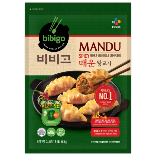 Bibigo Frozen Mandu Spicy Pork & Vegetable Dumplings - Bibigo Frozen Mandu Spicy Pork & Vegetable Dumplings