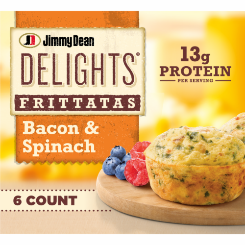 Jimmy Dean Delights® Bacon and Spinach Frozen Breakfast Frittatas - Jimmy Dean Delights® Bacon and Spinach Frozen Breakfast Frittatas