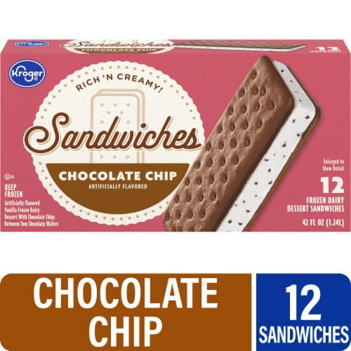 Kroger® Chocolate Chip Frozen Dairy Dessert Sandwiches - Kroger® Chocolate Chip Frozen Dairy Dessert Sandwiches