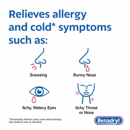 Benadryl Ultratabs Allergy & Cold Relief Tablets Diphenhydramine HCl - 24 ct