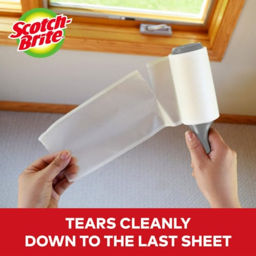 Scotch-Brite™ Everyday Clean Lint Roller , 4.0 in x 35.2 ft, 1 Roller, 70 Sheets/Roller - Scotch-Brite™ Everyday Clean Lint Roller , 4.0 in x 35.2 ft, 1 Roller, 70 Sheets/Roller