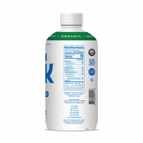 MALK Unsweetened Almond Organic Milk - MALK Unsweetened Almond Organic Milk