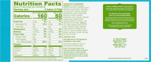 Simple Truth Organic® Strawberry Banana & Vanilla Lowfat Yogurt Tubes - Simple Truth Organic® Strawberry Banana & Vanilla Lowfat Yogurt Tubes