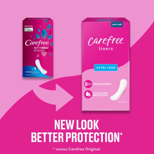 Carefree Panty Liners Extra Long Absorbency, Unwrapped, Unscented - Carefree Panty Liners Extra Long Absorbency, Unwrapped, Unscented