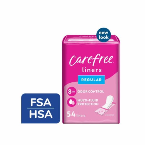 Carefree Panty Liners Regular Absorbency, Unwrapped, Unscented - Carefree Panty Liners Regular Absorbency, Unwrapped, Unscented