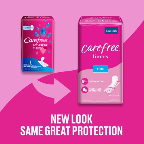 Carefree Panty Liners Thin Absorbency, Wrapped, Unscented - Carefree Panty Liners Thin Absorbency, Wrapped, Unscented