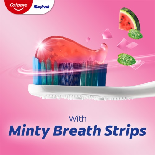 Colgate Max Fresh Anti-Cavity Fluoride Toothpaste in Watermelon Blast with Mint - Colgate Max Fresh Anti-Cavity Fluoride Toothpaste in Watermelon Blast with Mint