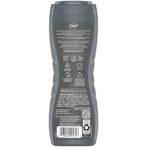 Dial Refresh & Renew Mens 3-in-1 Body Hair and Face Wash Hydro Fresh - Dial Refresh & Renew Mens 3-in-1 Body Hair and Face Wash Hydro Fresh