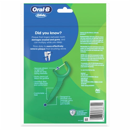 Oral-B Glide with Scope Outlast Long Lasting Mint Flavor Floss Picks - Oral-B Glide with Scope Outlast Long Lasting Mint Flavor Floss Picks