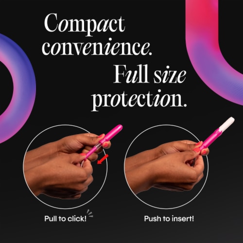 U by Kotex Click Compact Tampons Regular/Super Absorbency Fragrance-Free - U by Kotex Click Compact Tampons Regular/Super Absorbency Fragrance-Free