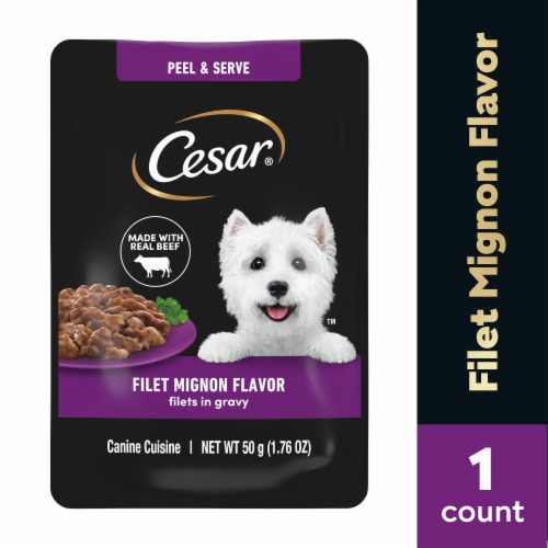 Cesar Filets in Gravy Wet Dog Food Mini-Pouch Filet Mignon - Cesar Filets in Gravy Wet Dog Food Mini-Pouch Filet Mignon