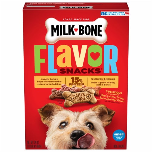 Milk-Bone Flavor Snacks Small Dog Biscuits, Flavored Crunchy Dog Treats, 24 Oz. Box - Milk-Bone Flavor Snacks Small Dog Biscuits, Flavored Crunchy Dog Treats, 24 Oz. Box