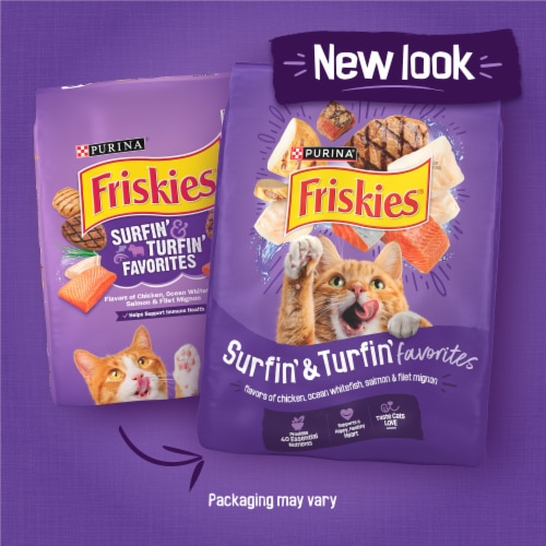 Purina Friskies Cat Food Surfin and Turfin Favorites Chicken, Whitefish, Salmon, and Filet Mignon - Purina Friskies Cat Food Surfin and Turfin Favorites Chicken, Whitefish, Salmon, and Filet Mignon